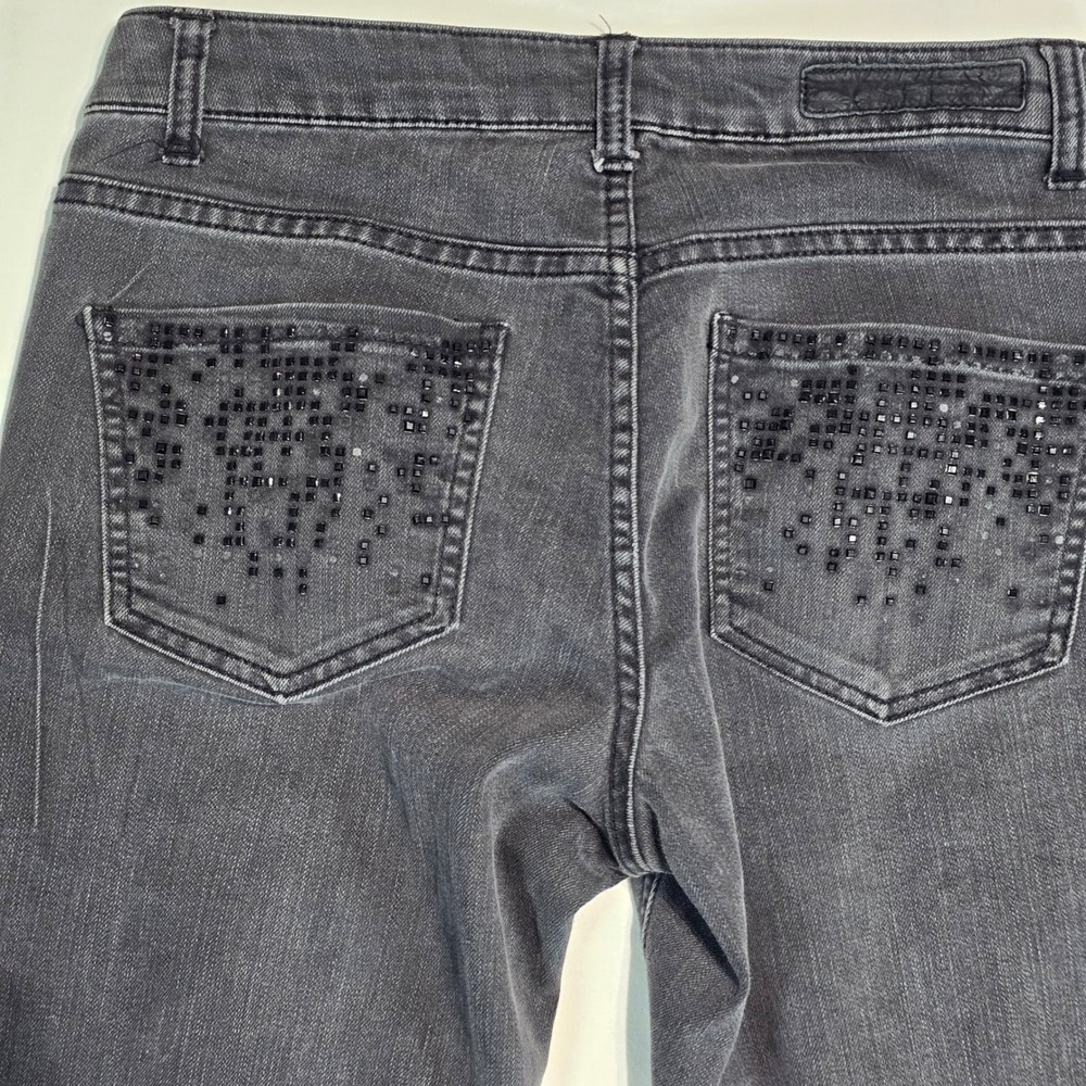 Liverpool Lucy's Bootcut Jeans Black Studded Beatles Revolution Pocket Size 6 - Picture 7 of 16